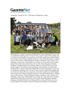 Gazette.Net:Youth sports, Montgomery County&nbsp;