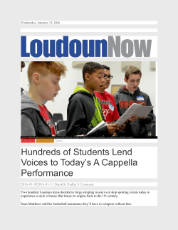 Mr.Maybury - Louduon News - Hundreds of Students Lend&nbsp;voices to Today's A Cappella Performance