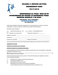 PTSA Membership Form (2015-2016/Spanish)