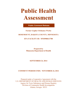 Public Health Assessment: Former Gopher Ordnance Works (PDF: 714KB/56 pages)