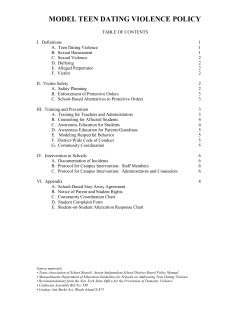 Model Teen Dating Violence Policy