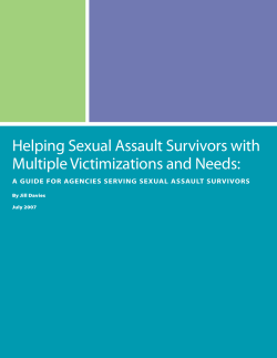 Guide for Agencies Serving Sexual Assault Survivors MV N (PDF, 422KB/65 pages)
