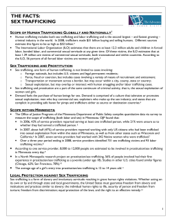 Sex Trafficking FactSheet (PDF: 115KB/4 pages)