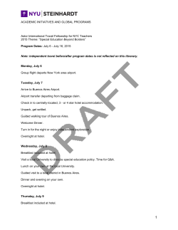 Itinerary