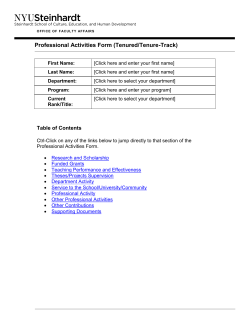 Click here to access the Tenured/Tenure-Track Faculty Professional Activities Form