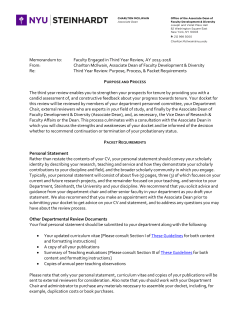 For information and procedures related to the Third Year Review process, please click here (pdf).