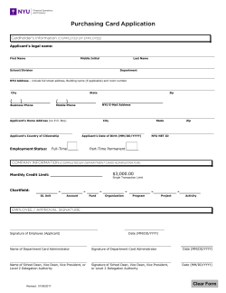 apply for a Purchasing Card