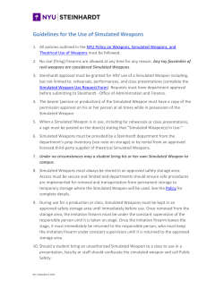 Simulated Weapon Guidelines