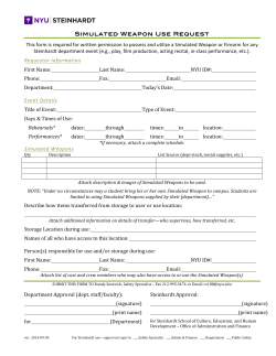 Simulated Weapon Use Request Form
