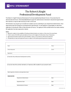 The Robert A. Knight Professional Development Fund