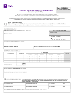 Student Expense Reimbursement Form (Form EXP2000S)