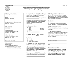 Notice of Pay Rate and Payday: Adjunct Faculty