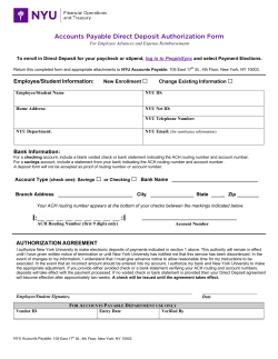 Direct Deposit Authorization Form for Employee Advances and Expense Reimbursement (Acrobat)