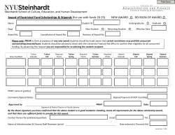 Award of Restricted Fund Scholarships Stipends (Acrobat)
