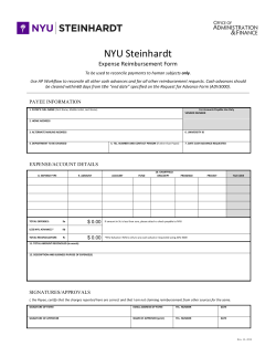 Steinhardt Expense Reimbursement Form