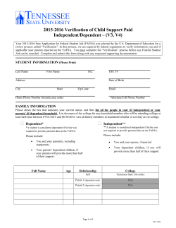 2015-2016 Independent/Dependent Verification Form [V3]