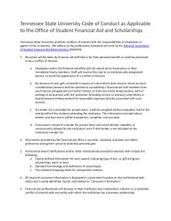 Institutional Code of Conduct