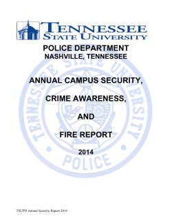 Campus Security Policies, Crime Statistics and Crime Log