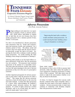 Adverse Possession