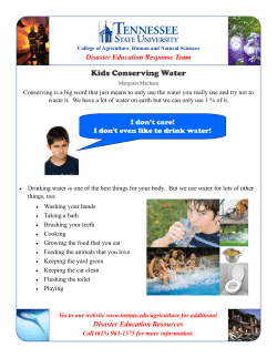 Conserving Water for Kids