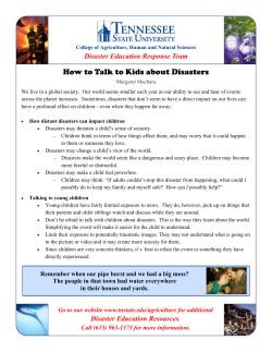 How to Talk to Kids About Disasters