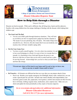 Helping kids through disaster