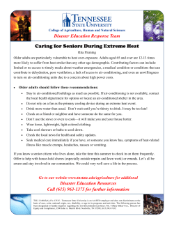 Caring For Seniors In Extreme Heat