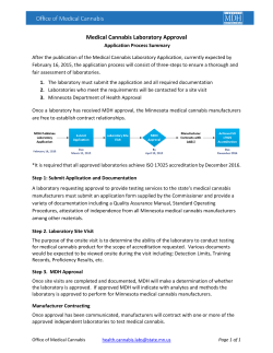 Medical Cannabis Laboratory Approval Application Process Summary (PDF: 132KB/1 page)
