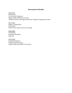 Assessment Calendar