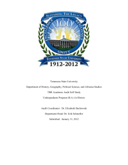 Academic Audit Self-Study, 2011-2012