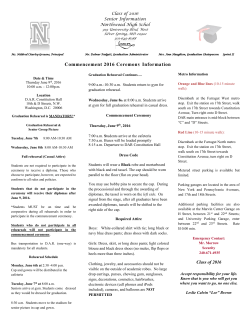 Download information regarding the ceremony, rehearsals, and ordering a graduation DVD