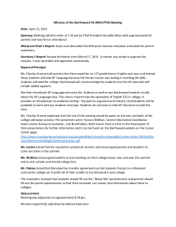2015 April 21 PTSA Meeting Minutes