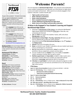 PTSA Newsletter - Fall 2012