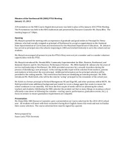 January 15, 2013 Meeting Minutes