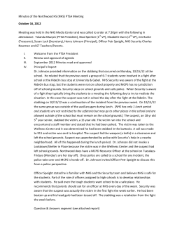 October 16, 2012 Meeting Minutes