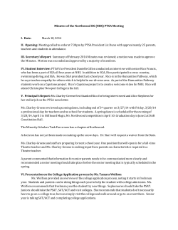 March 18, 2014 - PTSA Meeting Minutes