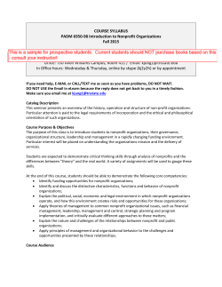 Intro to Nonprofit Organizations