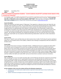 Health Policy in the US