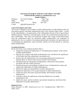 Seminar in Administrative Law