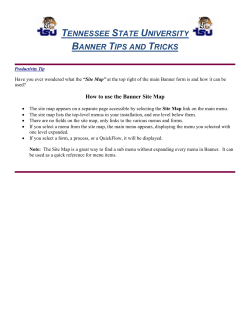 How to Use the Banner Site Map