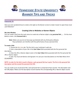 Creating Links to Websites or Banner Objects