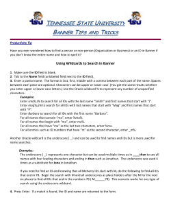 Using Wildcards to Search in Banner
