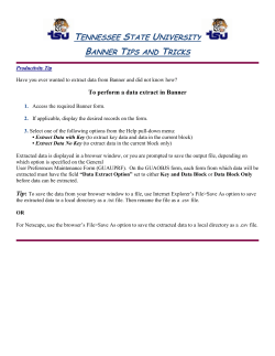 Perform Data Extract
