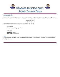 Logging In and Out of Banner