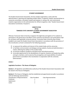 2011-2012 Student Government Association Constitution