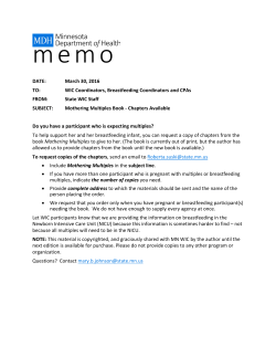 Mothering Multiples Book - Chapters Available (PDF) - 3/30/16