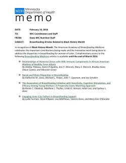 Breastfeeding Articles Related to Black History Month (PDF) - 2/10/16