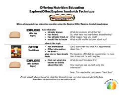 Explore/Offer/Explore Sandwich Technique - Oregon WIC