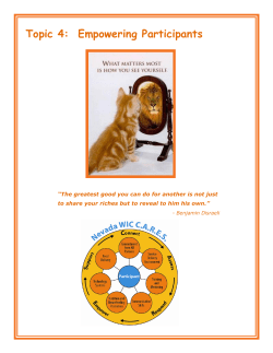 Empowering Participants - Nevada WIC