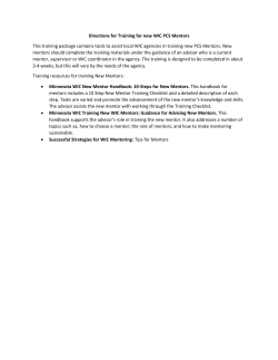 Directions for Training New Mentors (PDF)
